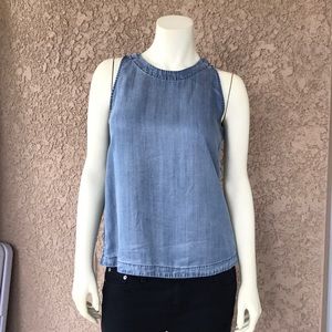 Sleeveless Denim Top